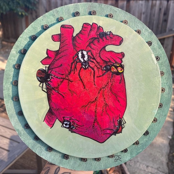 theekingfisher Other - “Heart Full of Spiders” | Mixed Media Art | Wall Art | Home Decor | Original Art